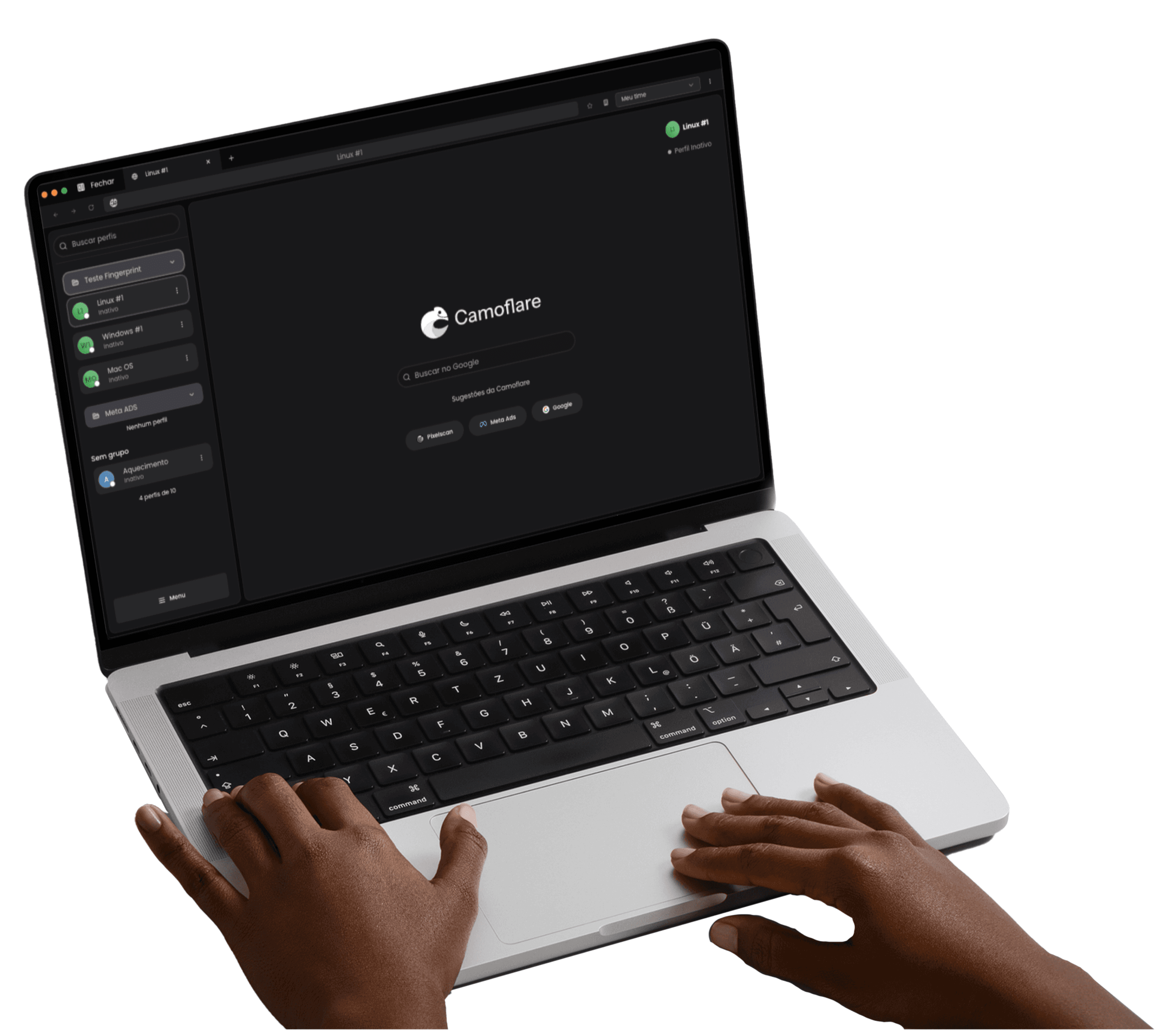 Organização de perfis e controle de equipe no Camoflare